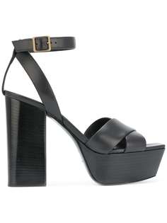 Saint Laurent босоножки Farrah 80 с перекрещивающимися ремешками