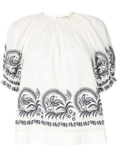 Ulla Johnson блузка Blythe с вышивкой