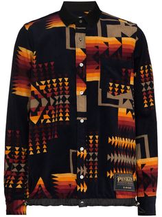 Sacai рубашка с принтом из коллаборации с Pendleton