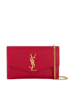 Saint Laurent клатч-конверт с декором Monogram