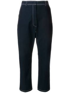 Thom Browne укороченные брюки с контрастной строчкой