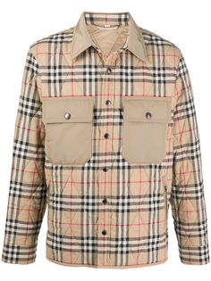 Burberry стеганая куртка в клетку Vintage Check