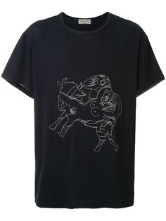 Yohji Yamamoto футболка Asakura с принтом