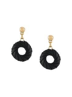 Bottega Veneta плетеные серьги-подвески