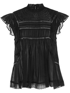 Isabel Marant Étoile расклешенная блузка с вышивкой