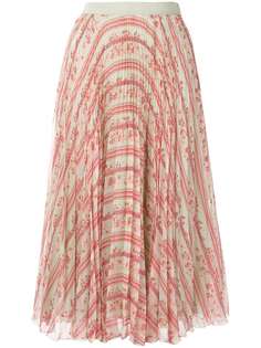 Giambattista Valli плиссированная юбка миди с цветочным принтом