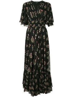 Giambattista Valli плиссированное платье с цветочным принтом