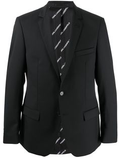 Karl Lagerfeld однобортный пиджак с металлическим логотипом