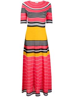 LANVIN длинное трикотажное платье в полоску