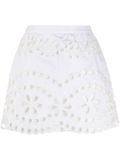 RedValentino шорты с вышивкой и фестонами