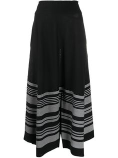 Issey Miyake брюки палаццо в полоску