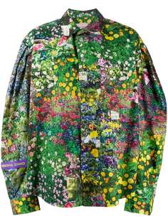 Natasha Zinko рубашка оверсайз с цветочным принтом