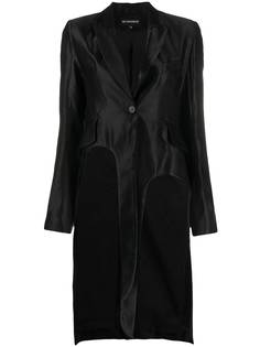 Ann Demeulemeester атласный жакет асимметричного кроя