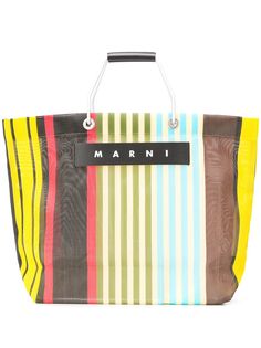 Marni Market плетеная сумка-тоут в полоску