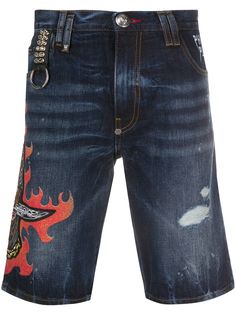 Philipp Plein джинсовые шорты-бермуды