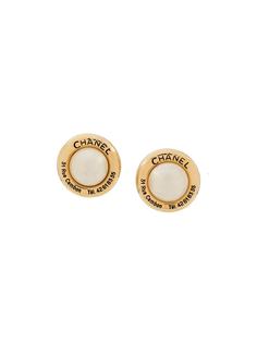 Chanel Pre-Owned серьги 50-60 годов с логотипом