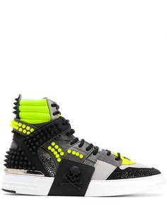 Philipp Plein высокие кеды Phantom с заклепками
