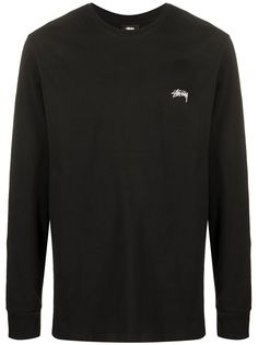 Stussy футболка с длинными рукавами и логотипом