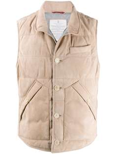 Brunello Cucinelli стеганый вельветовый жилет