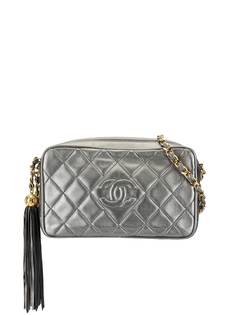 Chanel Pre-Owned стеганая сумка через плечо с кисточкой