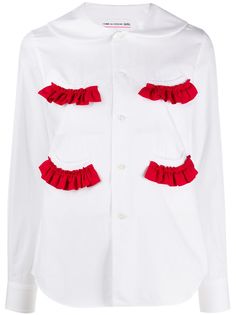 Comme Des Garçons Girl рубашка с длинными рукавами и оборками