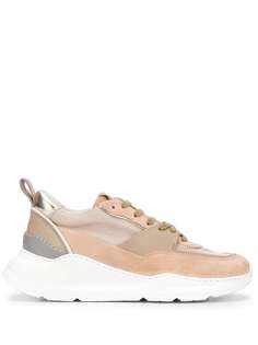 Santoni кроссовки в стиле колор-блок