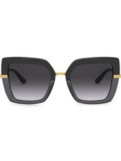 Dolce & Gabbana Eyewear солнцезащитные очки в массивной квадратной оправе