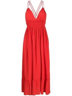 RedValentino креповое платье с V-образным вырезом
