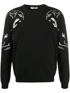 Valentino трикотажный свитер Tiger