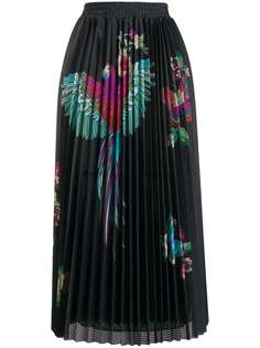 RedValentino плиссированная юбка Bird of Paradise in the Forest