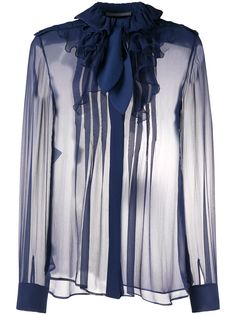 Alberta Ferretti блузка с оборками