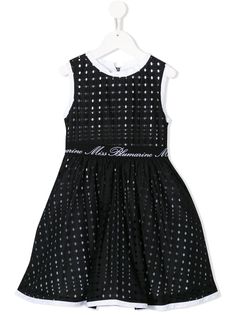 Miss Blumarine расклешенное платье с перфорацией