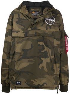 Alpha Industries спортивная куртка с камуфляжным принтом