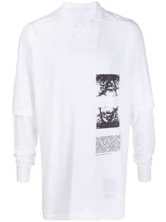 Rick Owens DRKSHDW layered long sleeve printed T-shirt