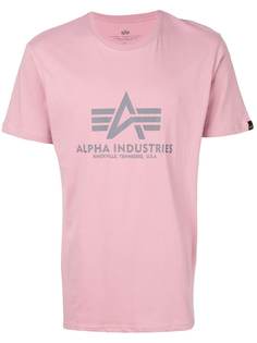 Alpha Industries футболка с принтом-логотипом