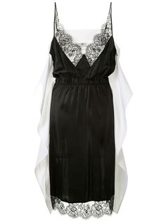 Mm6 Maison Margiela платье-комбинация с кружевом