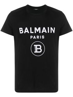 Balmain футболка с фактурным логотипом
