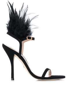 Stuart Weitzman босоножки Ricki с перьями