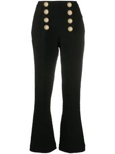 Balmain твидовые брюки с пуговицами