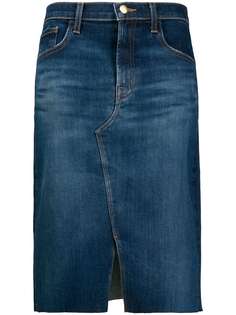 J Brand джинсовая юбка с бахромой