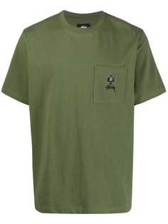 Stussy футболка с нагрудным карманом и логотипом