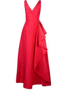 Carolina Herrera платье с запахом и драпировкой