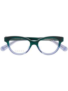 Gucci Eyewear солнцезащитные очки в овальной оправе с эффектом градиента