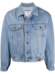 Moschino Pre-Owned джинсовая куртка 1990-х годов со спущенными плечами