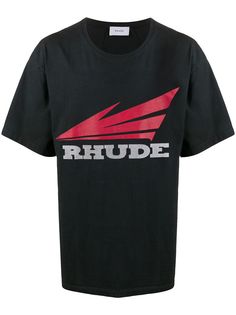 Rhude футболка оверсайз с логотипом