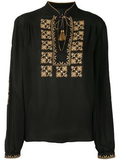 Nili Lotan блузка с вышивкой