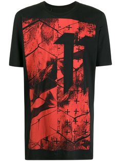 11 By Boris Bidjan Saberi удлиненная футболка с графичным принтом