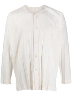 Homme Plissé Issey Miyake плиссированная рубашка без воротника