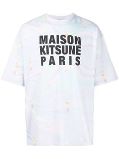 Maison Kitsuné футболка с графичным принтом