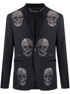 Philipp Plein пиджак с декором Skull